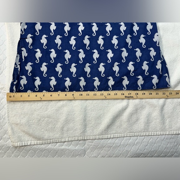 Mud Pie Navy and White Seahorse Swim Coverup - Picture 4 of 13
